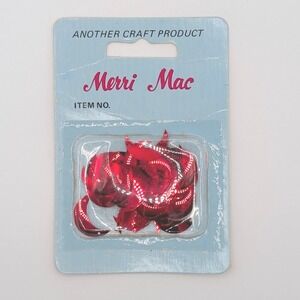 Vintage Merri Mac Red Crescent Moon Sequins Metallic Craft Supplies New